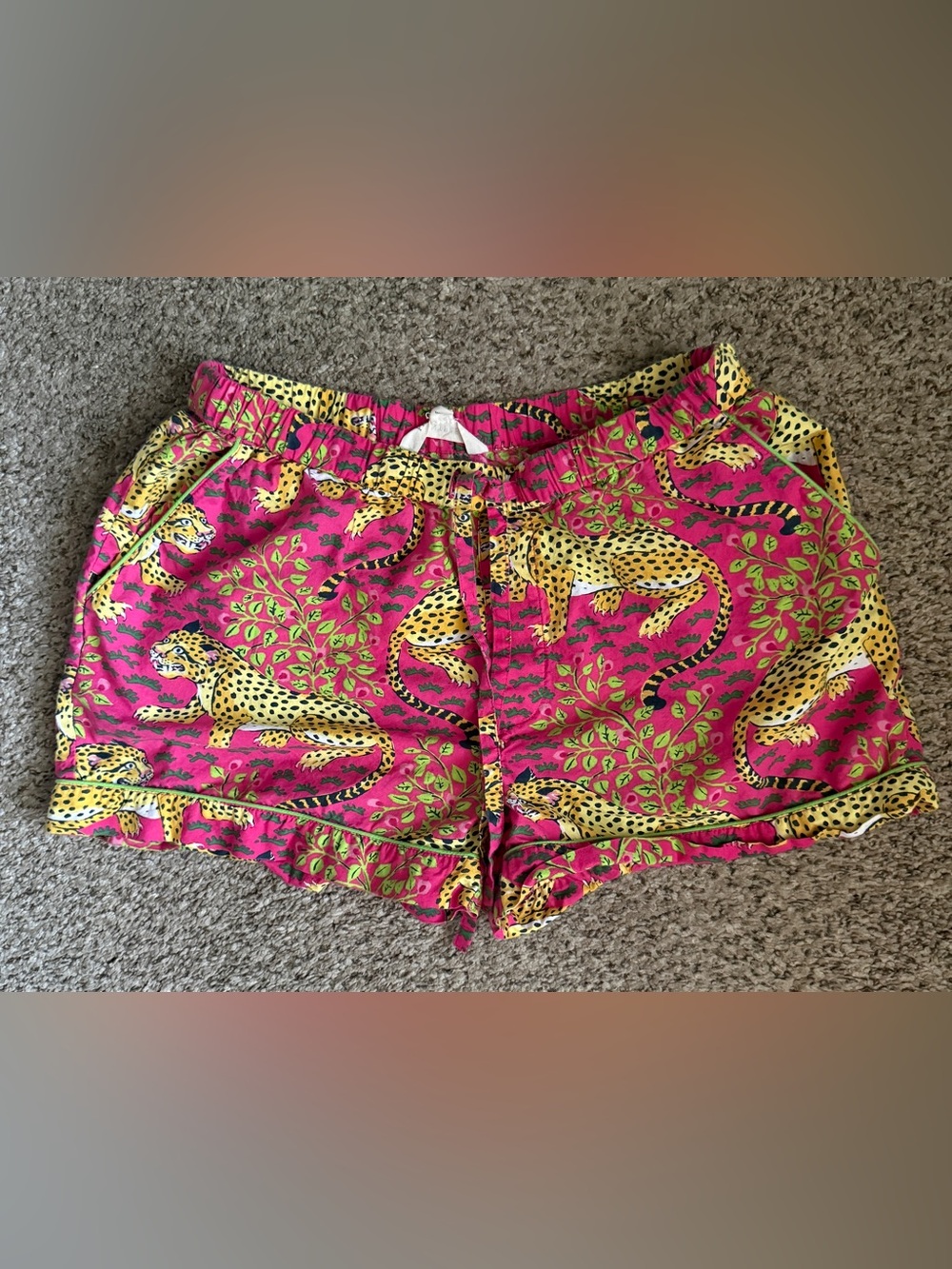 Printfresh Leopard Jungle Pajama Shorts XS